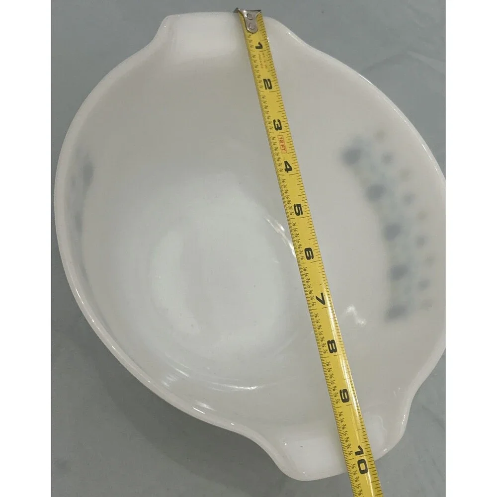 Vintage Fire King Swiss Alpine Milk Glass Mixing Bowl